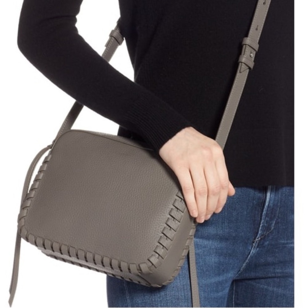 All Saints Kepi Camera Bag Leather Grey/Taupe